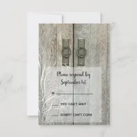 Double Barn Doors Country Wedding RSVP Response