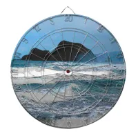 Hawaiian Coastal Island Ocean Tropical Paradise Dartboard With Darts