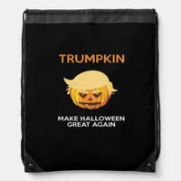 Halloween Trumpkin V4 Drawstring Bag