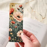 Floral Botanical Print Pink Flowers Two-sided Bookmarks