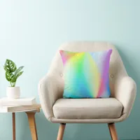  Modern faux iridescent pastel rainbow colored Throw Pillow