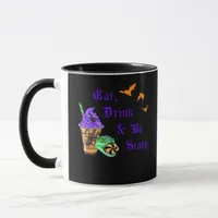 Eat Drink And Be Scary Halloween Minimal Clean Mug
