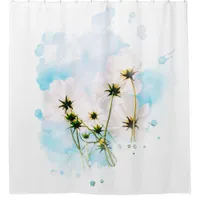 *~* Photo SKY Pink Flowers FLORAL AR15 Shower Curtain