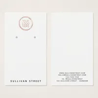 Add Your Logo Simple White Jewelry Display Card