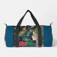 Enchanted Lotus Blossoms Print Cut Sew Bag