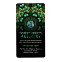 Forest Hearts Art Label