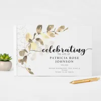 Gold Eucalyptus | Memorial Guest Book