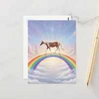 Paint Horse on a Rainbow Bridge Postcard