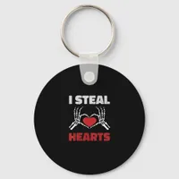 Steal Hearts Valentines Day Funny Skeleton Hand Keychain