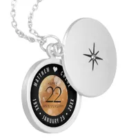 Elegant 22nd Copper Wedding Anniversary Locket Necklace