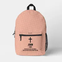 Pattern Bible Quote Chapter And Verse Christian Printed Backpack