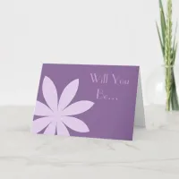 Purple Daisy Be My Flower Girl Invitation