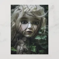 Abandoned Doll Overgrown in Ivy Postcard