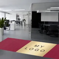 Burgundy business logo runner