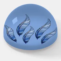 Paperweight - Blue Feathers