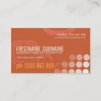 Orange Grunge Electro Dubstep DJ Business Card