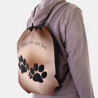 Drawstring Bag - Two Polydactyl Pawprints