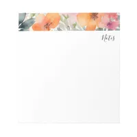 Simple Minimal Floral Everyday Notepad