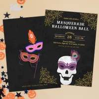Masquerade Halloween Ball Skull Invite