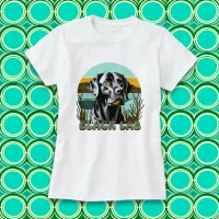 Black Labrador Retriever Vintage Text T-Shirt