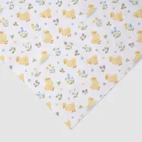 Cute Ducklings and Wildflowers Pattern Tissue Paper