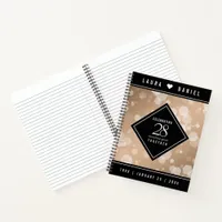 Elegant 28th Linen Wedding Anniversary Celebration Notebook