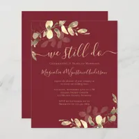 Budget Eucalyptus Vow Renewal Invitation
