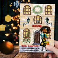 Funny Christmas Shopping Small Bills Big Happiness Holiday Card