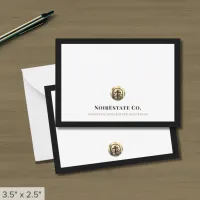 Elegant Professional Gold Logo Note Card