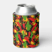 Crazy Chilli Peppers, Cactus and Fire Can Cooler