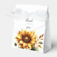 Country Sunflower Wedding Favor Boxes