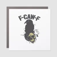 Funny F-Caw-F Crow Vintage Humor Essential Creativ Car Magnet