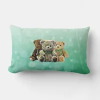 Personalized Teddy Bear Baby Boy Nursery Lumbar Pillow