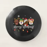 Merry Woofmas Typography Wham-O Frisbee