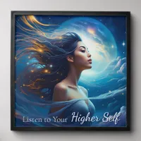 Listen to your Higher Self | Meditation Spiritual Peel And Stick Photo Tile