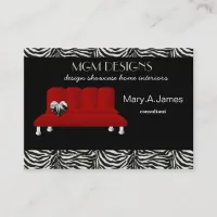 trendy interior decorator Business Cards