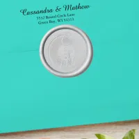 Bride & Groom Monogram Wax Seal Sticker