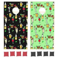 Beers, Cocktails, Margaritas and Wine Funny Cornhole Set