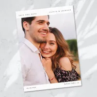 Modern Simple Miniamalist Photo Wedding Save The Date