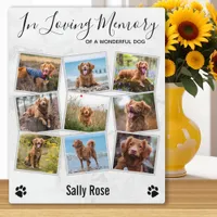 In Loving Memory Photo Collage Pet Memorial Plaque