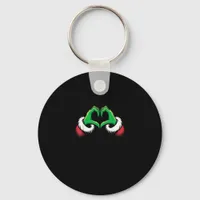 Funny Heart Hands Christmas Minimal Festive Style Keychain