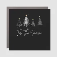 Tis The Season Christmas Retro Classic Car Magnet