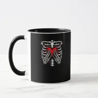 Skeleton Hands Holding Heart Halloween Costume Fun Mug