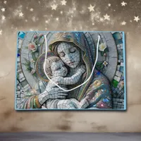 Virgin Mary and Baby Jesus | Mosaic Statue Large Gift Bag