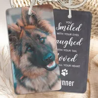 Photo Pet Dog Memorial Keychain