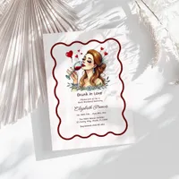 Drunk in Love Red Wine Bachelorette Weekend Invitation