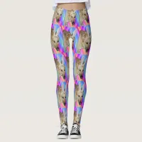 Funny German Shepherd Dog & Easter Bunny Ears Leggings