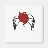 Heart And Hands Skeleton Heart Hands Soft Magnet