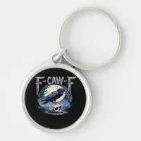 F-Caw-F Crow Moonlit Raven Classic Keychain