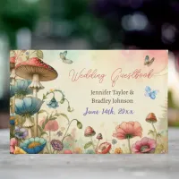 Pretty Cottage Core Vintage Wedding Guest Book